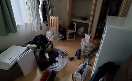 引越しに伴う不用品回収 作業前の写真